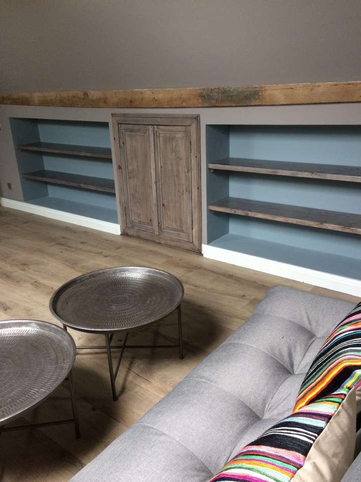 sleep sofas, storage spaces,